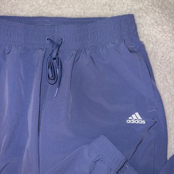 Adidas Women’s Dusty Purple Blue Graphic Drawstring Joggers Small - Picture 3 of 9